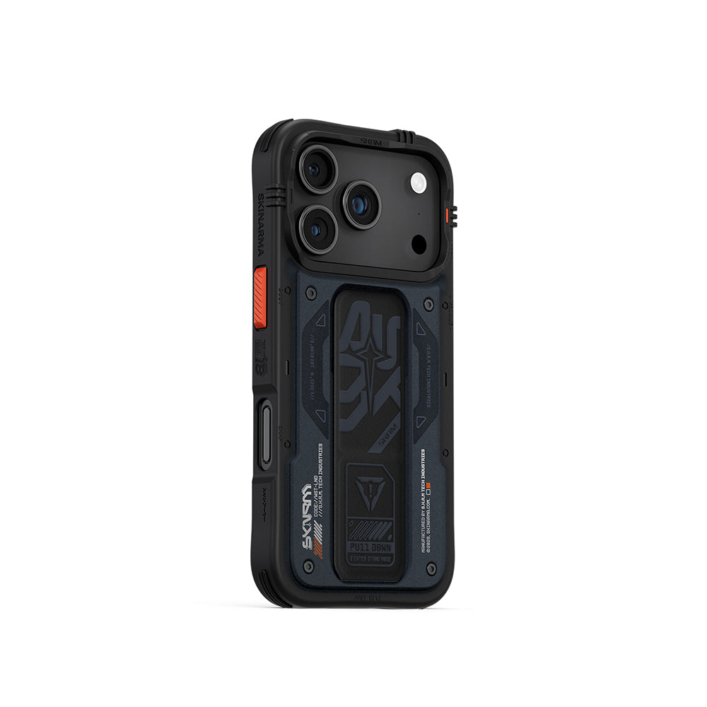Skinarma Aegis iPhone 17 Pro Desenli Airbag Tasarımlı Standlı Kılıf Skinarma Aegis iPhone 17 Pro Desenli Airbag Tasarımlı Standlı Kılıf